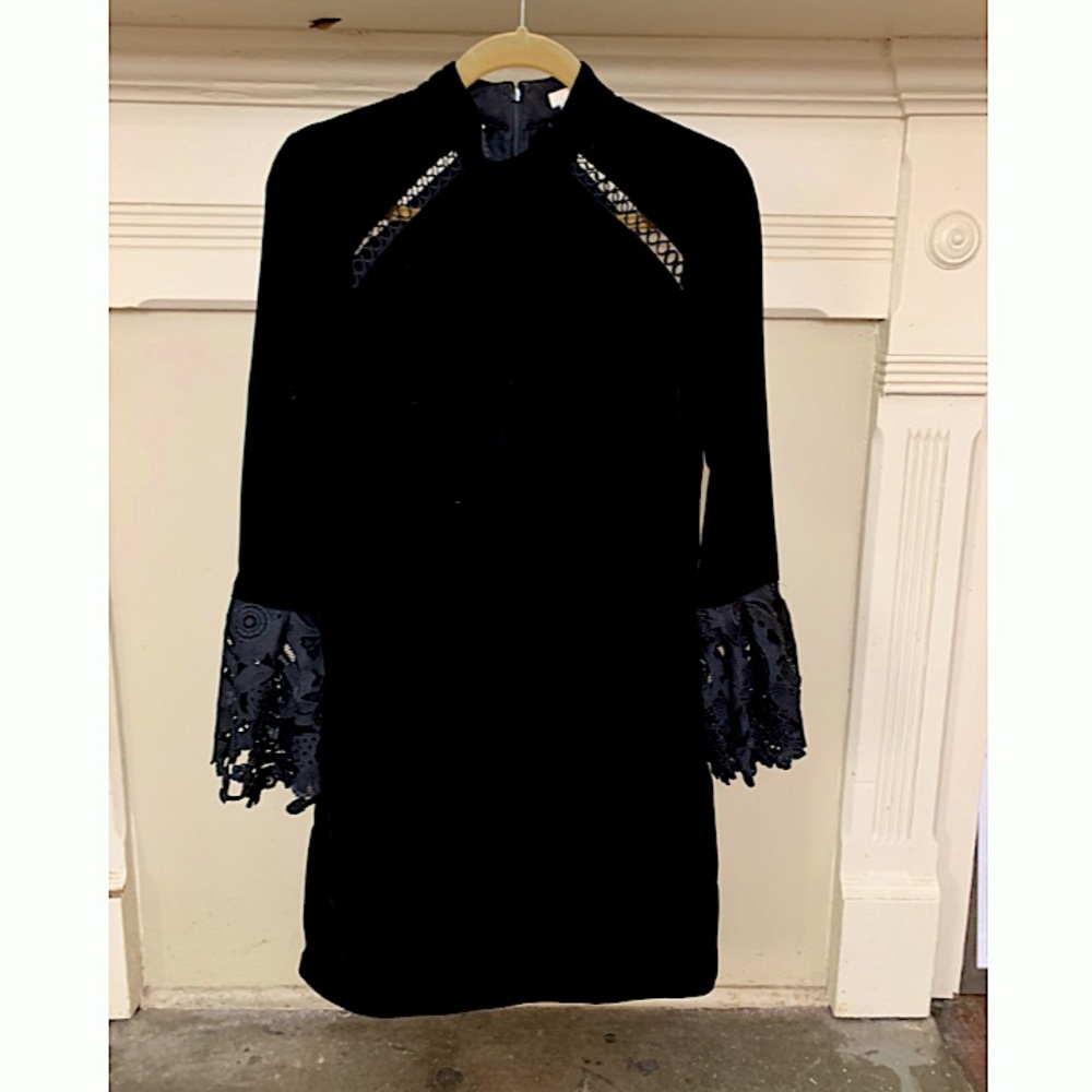 Shoshanna velvet mini dress